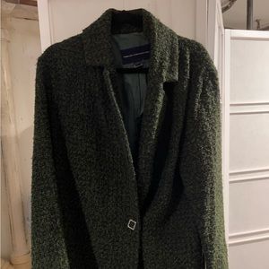 French Connection Green Pea Coat with Closure